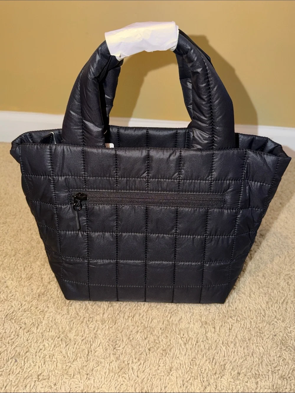 lululemon athletica Quilted Black Puffer Tote